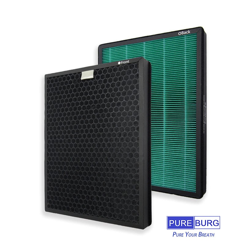 PUREBURG Replacement Filter Set Compatible with Coway Airmega 400 400S Air Purifier,1-Pack (2 Filters) H13 HEPA Activated Carbon MAX2 3-Stage Filtration - Image 3